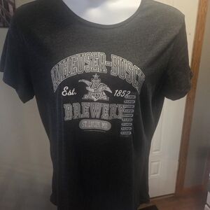 Anheuser-Busch Women's Charcoal Short Sleeve Tee